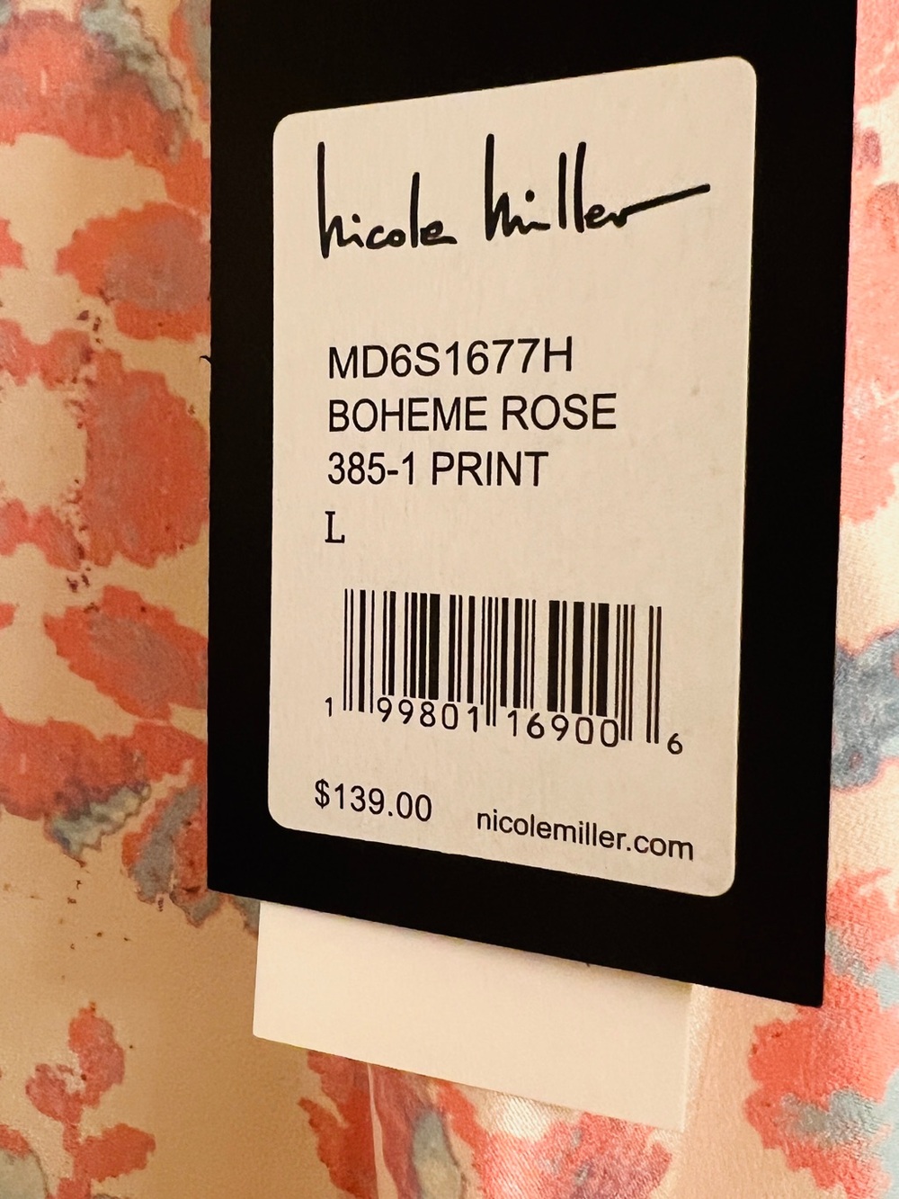 Nicole Miller Satin Pink and Gold Floral Maxi Slip Dress - Picture 4 of 8